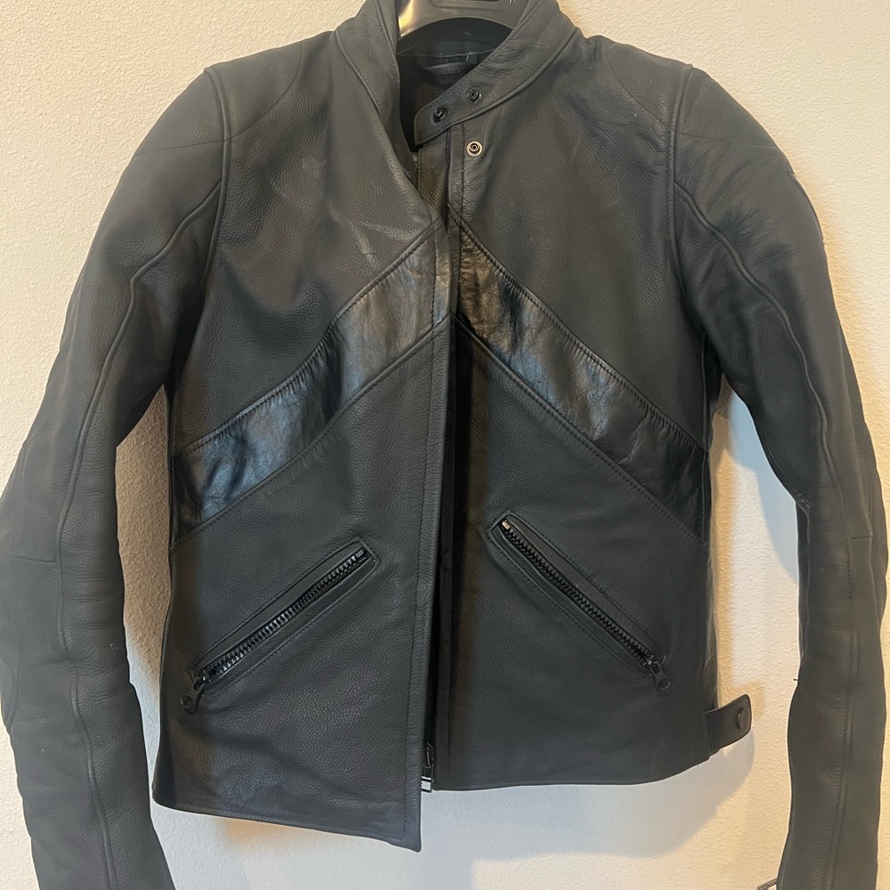 Black Dainese Leather motorcycle Jacket